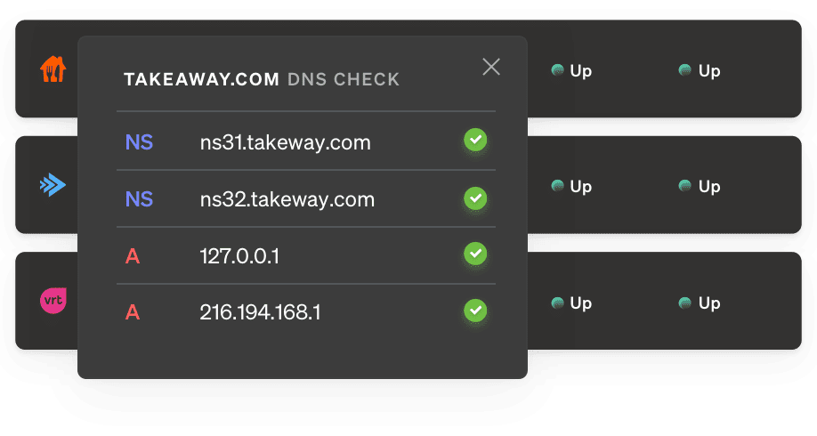 DNS dropdown dark