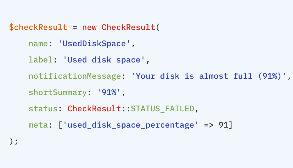 Health Check Results