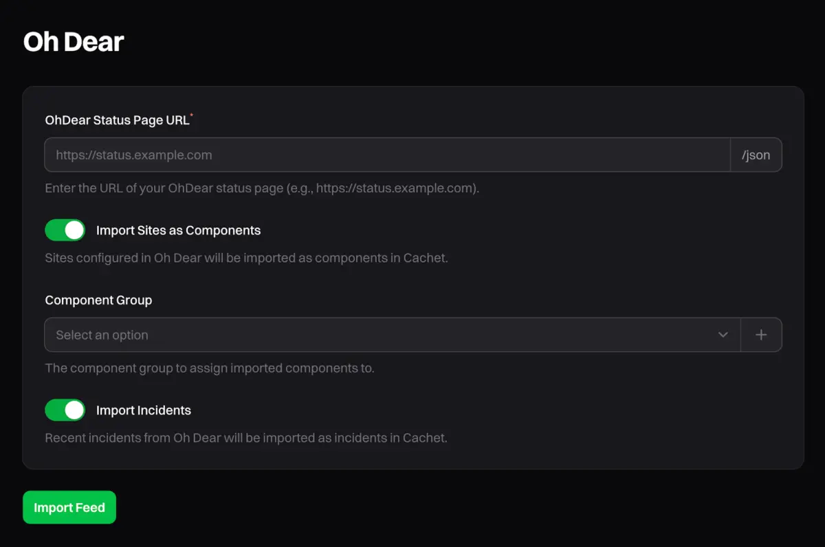 Cachet Status Page