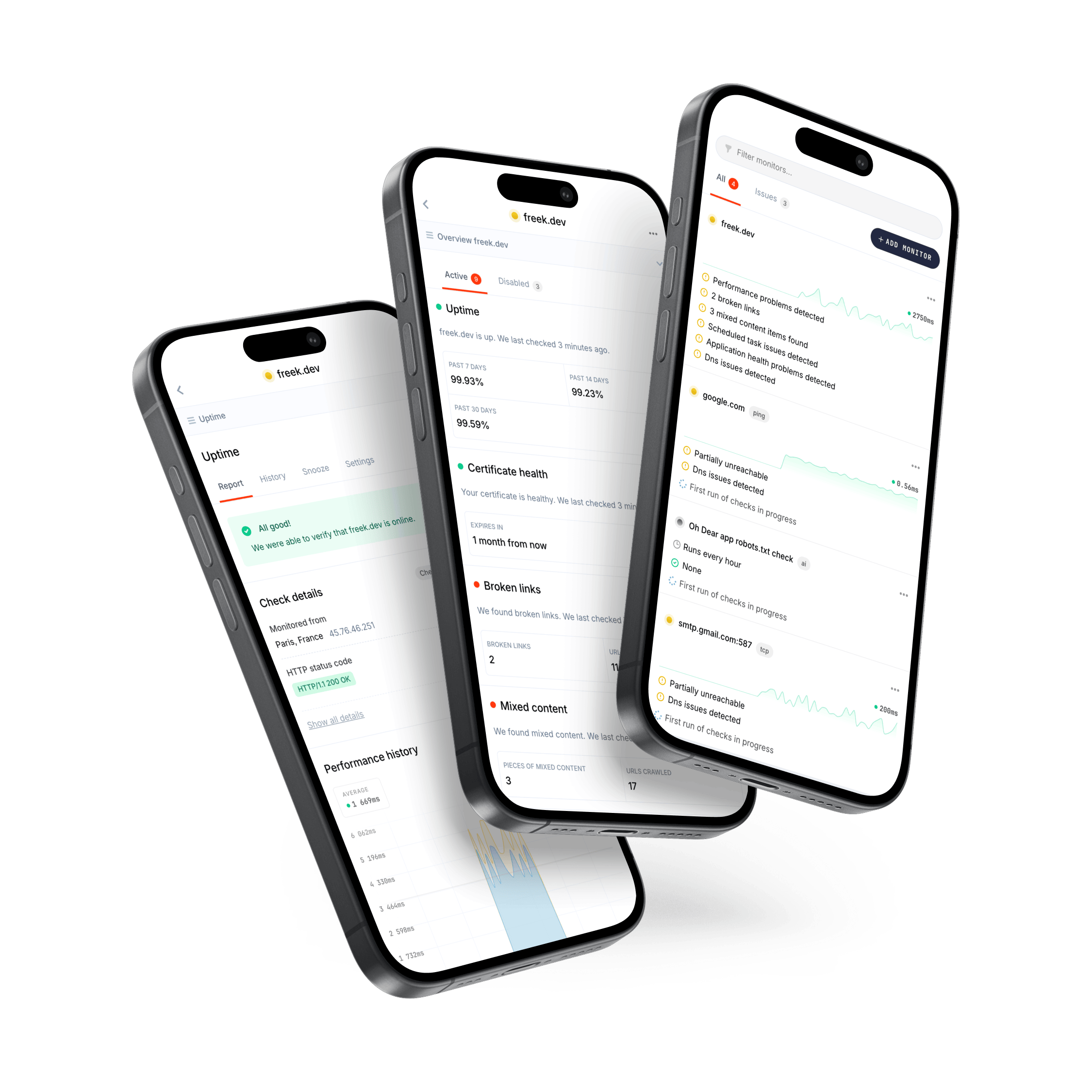 The Oh Dear app is optimized for mobile!